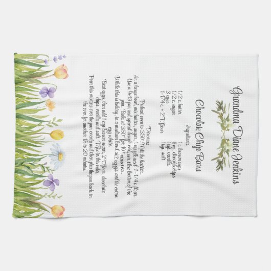 Sjabloon Cadeaubont Spring Flowers ontvangen Theedoek (Horizontaal)