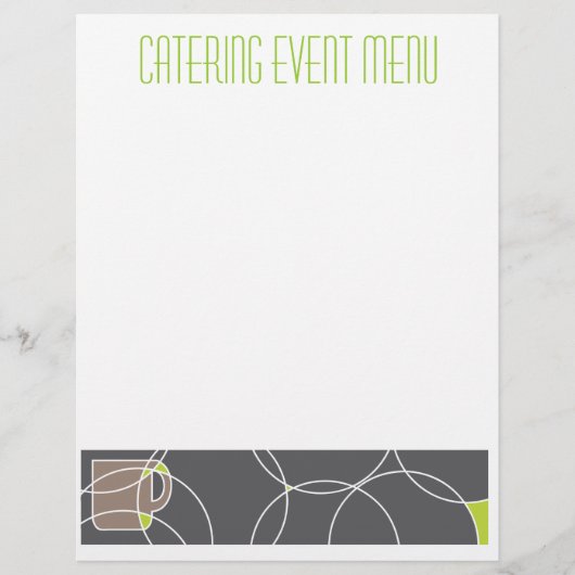 Sjabloon cafe- of cateringmenu flyer (Voorkant)