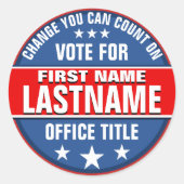 Sjabloon campagne ronde sticker (Voorkant)