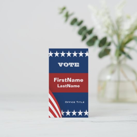 Sjabloon campagne visitekaartje (Staand voorkant)