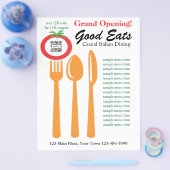 Sjabloon Casual Dining Italiaans Flyer (Enkel)