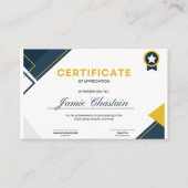 Sjabloon certificaat (Voorkant)