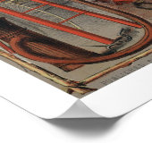 Sjabloon certificaat brandweer afdruk poster (Hoek)