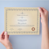 Sjabloon certificaat flyer (Hand)