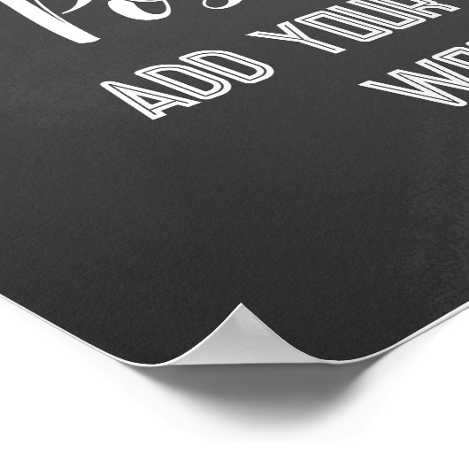 Sjabloon Chalkboard maakt uw eigen Poster afdrukke (Hoek)