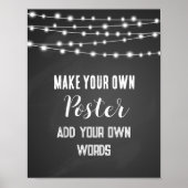 Sjabloon Chalkboard maakt uw eigen Poster afdrukke (Voorkant)