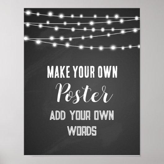 Sjabloon Chalkboard maakt uw eigen Poster afdrukke (Voorkant)