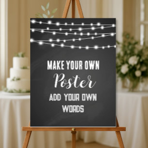 Sjabloon Chalkboard maakt uw eigen Poster afdrukke