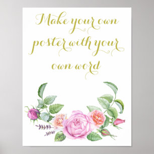 Sjabloon Chalkboard maakt uw eigen Poster afdrukke