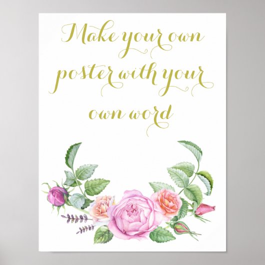 Sjabloon Chalkboard maakt uw eigen Poster afdrukke (Voorkant)