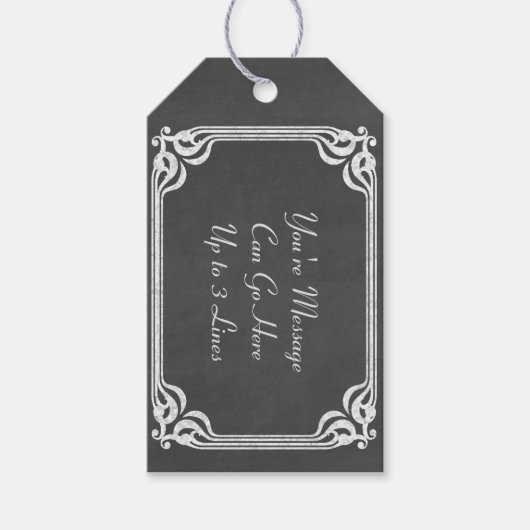 Sjabloon - Chalkboardachtergrond aanpassen Cadeaulabel (Voorkant)