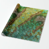 Sjabloon Chameleon Skin Texture Cadeaupapier (Uitgerold)