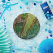 Sjabloon Chameleon Skin Texture Papieren Bordje (Feest)