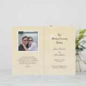 Sjabloon Champagne Sparkle Photo Wedding Program (Staand voorkant)