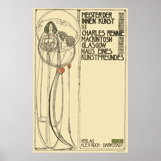  Sjabloon Charles Rennie Mackintosh Poster (Voorkant)