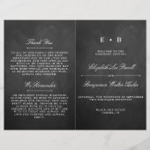 Sjabloon Chic Chalkboard Wedding Program (Voorkant)