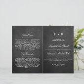 Sjabloon Chic Chalkboard Wedding Program (Staand voorkant)