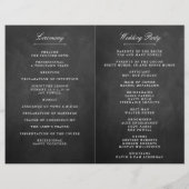 Sjabloon Chic Chalkboard Wedding Program (Achterkant)