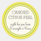 Sjabloon Citrus Peel Gift Label (Voorkant)