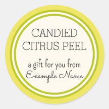 Sjabloon Citrus Peel Gift Label