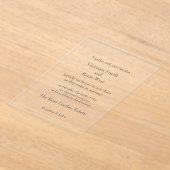 Sjabloon Clear Acryl Huwelijksuitnodiging (Laagn)