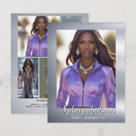 Sjabloon compcard voor modellen van Shining Stars