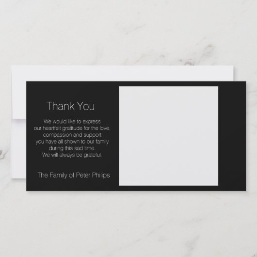 Sjabloon Condoleance Bedankt Favoriete afbeelding  (Voorkant)