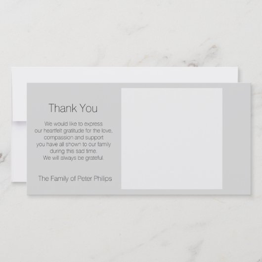 Sjabloon Condoleance Bedankt Favoriete afbeelding (Voorkant)