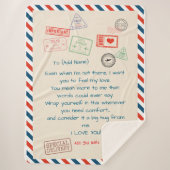 Sjabloon Custom Text Sherpa Blanket – We Love You Sherpa Deken (Voorkant)