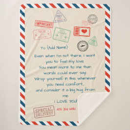 Sjabloon Custom Text Sherpa Blanket – We Love You Sherpa Deken