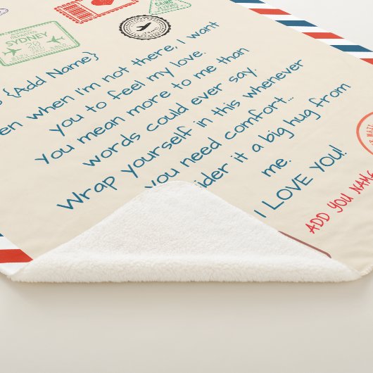 Sjabloon Custom Text Sherpa Blanket – We Love You Sherpa Deken (3/4)