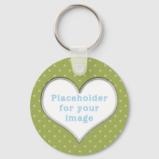 Sjabloon "Cute Flowers" Sleutelhanger (Voorkant)