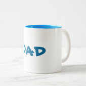 SJABLOON DAD père U kan de stijl van het kleurenle Tweekleurige Koffiemok (Voorkant rechts)