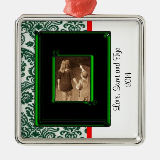 Sjabloon DAMASKFOTO CHRISTMAS ORNAMENT (Voorkant)