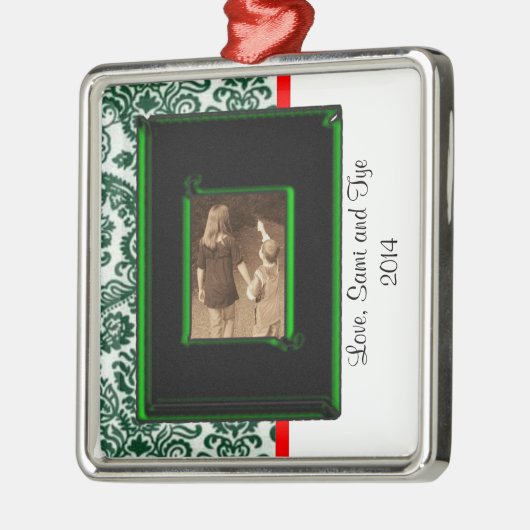 Sjabloon DAMASKFOTO CHRISTMAS ORNAMENT (Links)