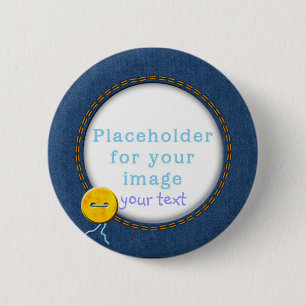 Sjabloon "Denim & Button" Ronde Button 5,7 Cm