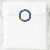 Sjabloon "Denim & Button" Ronde Sticker (Tas)