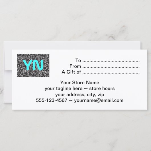 Sjabloon Ditsy1 gift certificaat (Achterkant)