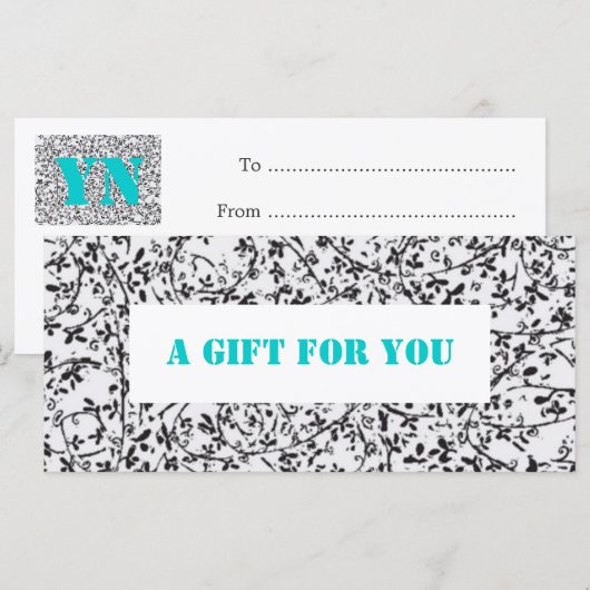 Sjabloon Ditsy2 gift certificaat (Voorkant / Achterkant)