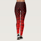Sjabloon DIY rood patroon ontwerp Leggings (Achterkant)