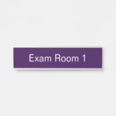 Sjabloon donkerpaarse tekst exameruimte deurbordje (Voorkant)
