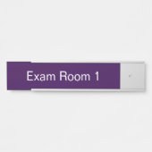 Sjabloon donkerpaarse tekst exameruimte deurbordje (Voorkant)