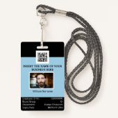 SJABLOON DOUANE-kaart voor werknemers met dubbele Badge (Voorkant met draagriem)