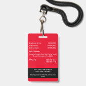 SJABLOON DOUANE-kaart voor werknemers met dubbele  Badge (Back with Lanyard)