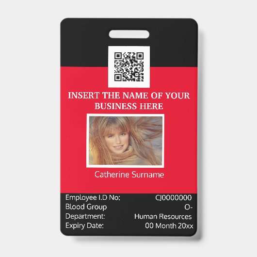 SJABLOON DOUANE-kaart voor werknemers met dubbele  Badge (Front)