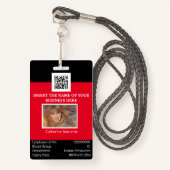 SJABLOON DOUANE-kaart voor werknemers met dubbele  Badge (Voorkant met draagriem)