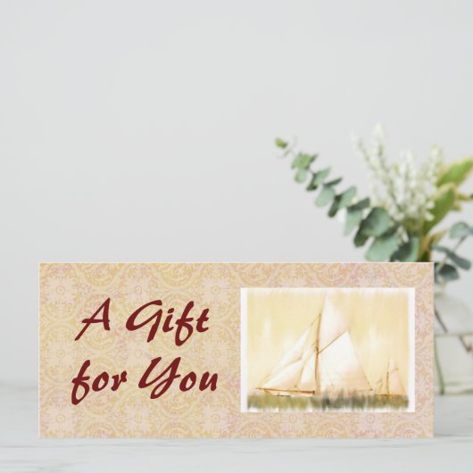 Sjabloon Dreaming Sails Cadeaubon (Staand voorkant)