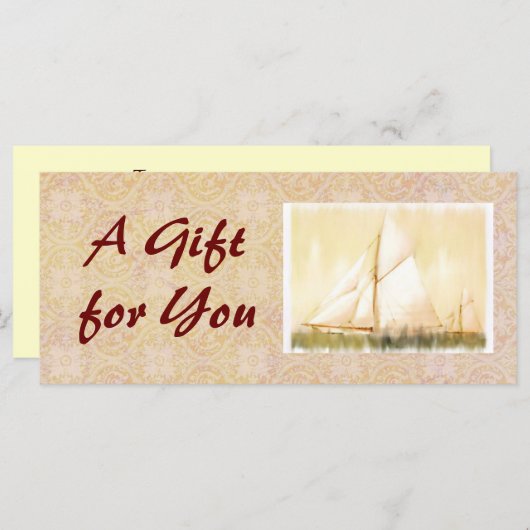 Sjabloon Dreaming Sails Cadeaubon (Voorkant / Achterkant)
