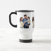 Sjabloon drie familiefoto's op maat reisbeker (Links)