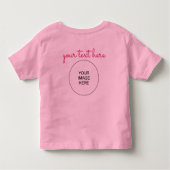  Sjabloon Dubbelzijdig Print Roze Baby Kinder Shirts (Achterkant)